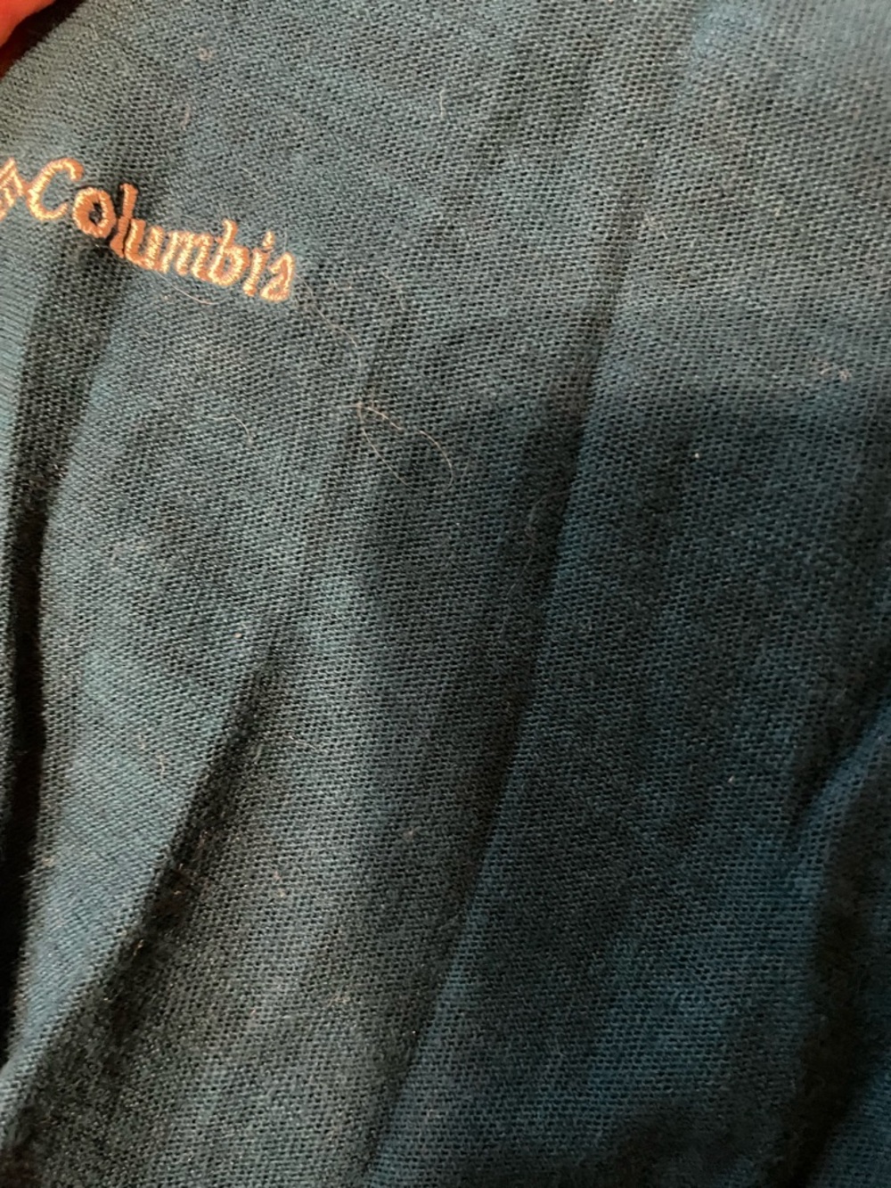 Columbia Teal Knit Shirt with Blue Trim - Picture 5 of 5